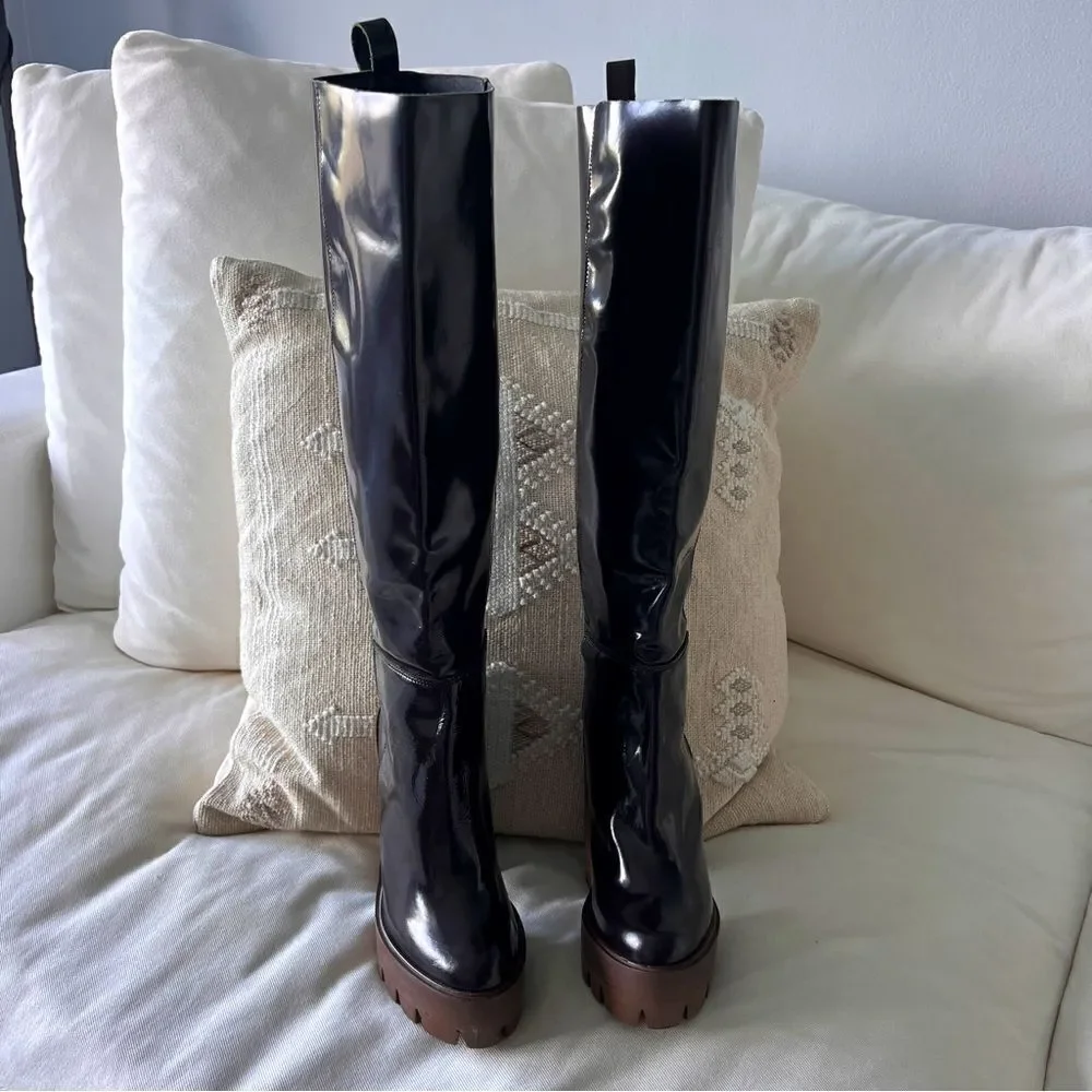 STIÚ Cindy Knee-High Platform Boot Brown Color Size 36.